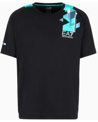 EA7 - Dynamic Athlete Rundhals-t-shirt Aus Ventus7-funktionsgewebe - Lyst