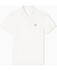 EA7 - Visibility Poloshirt Aus Baumwollstretch-Jersey - Lyst