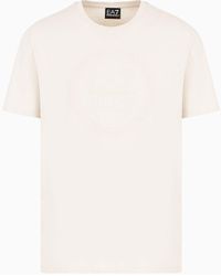 EA7 - Logo Series Crew-neck T-shirt In Asv Organic Cotton - Lyst