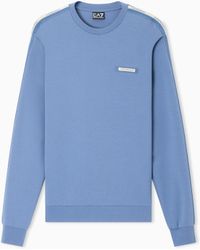 EA7 - Logo Series Cotton-Blend Interlock Sweatshirt - Lyst