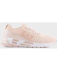 EA7 - Crusher Distance Knit Sneakers - Lyst