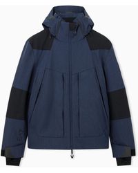 EA7 - Padded Technical Ski Jacket With Wool-Effect Finish - Lyst