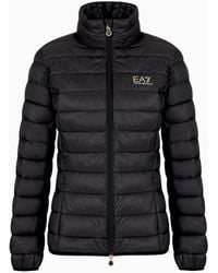 EA7 - Wattierte Core Lady Jacke Aus Recycelter Nylon-Mischung - Lyst