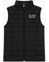 EA7 - Nylon Gilet With Lightly Padded Wave Quilting Core Lady - Lyst