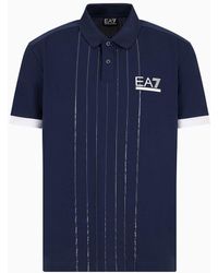 EA7 - Golf Club Poloshirt Aus Baumwollstretch - Lyst