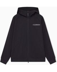 EA7 - Oversized Hooded Sweatshirt Urban Utility With A Full Zip - Lyst