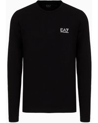 EA7 - T-shirt Core Identity A Manica Lunga - Lyst