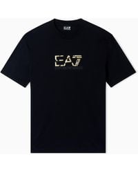 EA7 - Premium Label Cotton Jersey Crew-Neck T-Shirt - Lyst