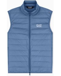 EA7 - Packable Gilet With Zip And Down Padding Core Identity - Lyst