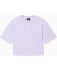EA7 - Cotton Jersey T-Shirt With Logo - Lyst