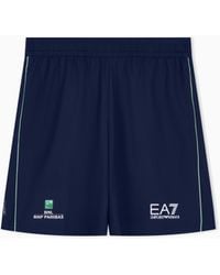 EA7 - Internazionali Bnl D'Italia Ventus7 Technical Fabric Shorts - Lyst