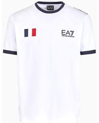 EA7 - Graphic Series T-shirt Mit Rundhalsausschnitt Mit Flagge - Lyst