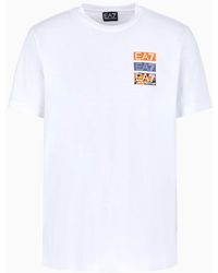 EA7 - Graphic Series T-shirt Mit Rundhalsausschnitt Aus Baumwolle - Lyst