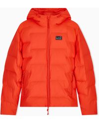 EA7 - Bomber Jacket Regular Fit Padded With A Big Logo - Lyst