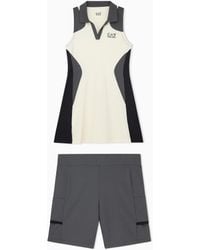 EA7 - Polo Pique Dress Tennis Pro Slim Fit Stretch Jersey - Lyst