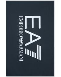 EA7 - Beach Towel With Oversized Logo - Lyst
