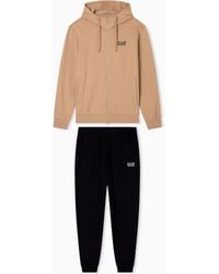 EA7 - Core Identity Cotton-Blend Hooded Tracksuit - Lyst