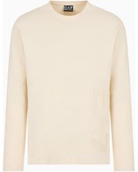 EA7 - Logo Series Organic-Cotton Jersey Long-Sleeved T-Shirt - Lyst