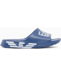 EA7 - Slides Maxi Logo Con Suola Antiscivolo Crusher Distance - Lyst