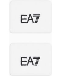 EA7 - Polsini Tennis Misto Cotone Stretch Con Logo Tennis Pro - Lyst