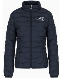 EA7 - Core Lady Recycled Technical Fabric Padded Jacket - Lyst
