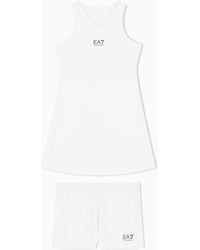 EA7 - Ventus Dress Sleeveless With Mesh And Shorts Tennis Pro - Lyst