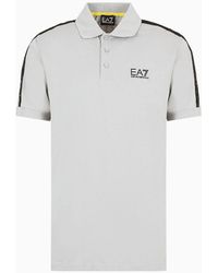 EA7 - Logo Series Cotton Polo Shirt - Lyst