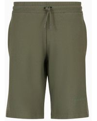 EA7 - Organic Cotton-blend Logo Series Bermuda Shorts - Lyst
