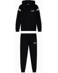 EA7 - Asv 7 Lines Cotton-Blend Jersey Tracksuit - Lyst