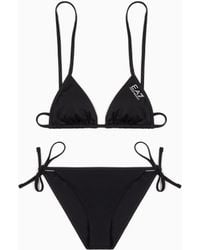 EA7 - Bikini A Triangolo Con Logo - Lyst