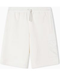 EA7 - Logo Series Cotton Shorts - Lyst