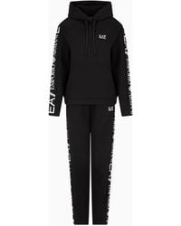 EA7 - Stretch Cotton-Jersey Tracksuit With Logo - Lyst