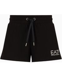 EA7 - Core Lady Shorts Aus Baumwollstretch - Lyst