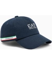 EA7 - Italian Spirit Cotton Baseball Cap - Lyst
