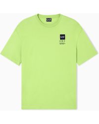 EA7 - Logo-Series Jersey-T-Shirt Mit Maxi-Print, Gefertigt Aus Baumwolle - Lyst