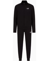 EA7 - Core Identity Cotton Tracksuit With Logo - Lyst