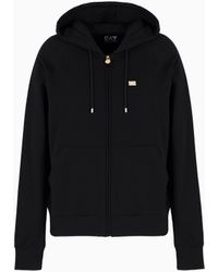 EA7 - Core Lady Sweatshirt Mit Kapuze Aus Baumwollstretch - Lyst