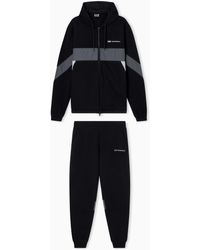 EA7 - Athletic Colour Block Cotton-Blend Tracksuit - Lyst