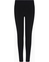 EA7 - Core Lady Stretch Cotton Jersey Leggings - Lyst
