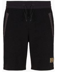 EA7 - Shorts Gold Label In Tessuto Stretch - Lyst