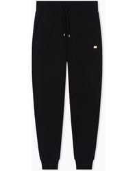 EA7 - Cotton Stretch Joggers With An Elastic Waist Core Lady - Lyst