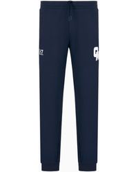 EA7 - Olimpia Milano Cotton Fleece Joggers - Lyst
