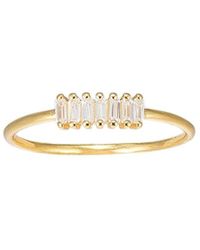 E&e Sterling Silver Multi Baguette Band Ring in Metallic Womens Jewellery Rings 