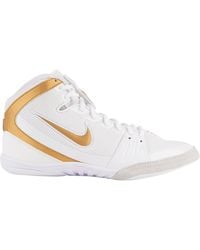 nike freeks gold and white