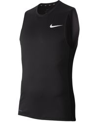 nike men's pro cool fitted sleeveless shirt