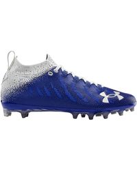 blue suede under armour cleats