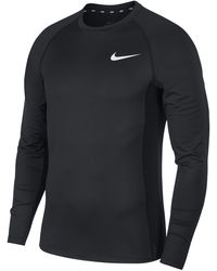 nike men's pro heather long sleeve fitted shirt