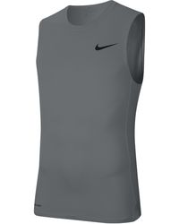 Nike Synthetic Pro Top Sleeveless Compression (black/white/white) Men's  Clothing for Men - Lyst