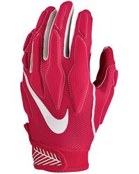 nike football gloves red and white