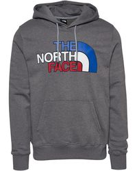 The North Face Fleece The North Face Usa Hoodie Sweatshirt In Light Grey Gray For Men Lyst